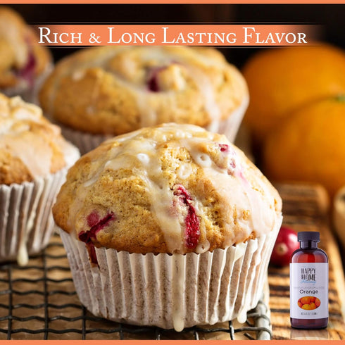 Happy Home Natural Orange Baking Flavor Emulsion, Certified Kosher, 4 oz.