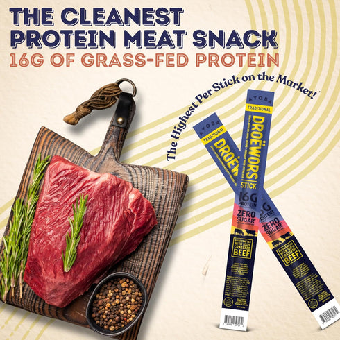 (1 Pack 12) 16g 100% Ayoba Beef Sticks Traditional Ounce, of High Protein Droewors Meat Sticks Made of Grass Fed Beef