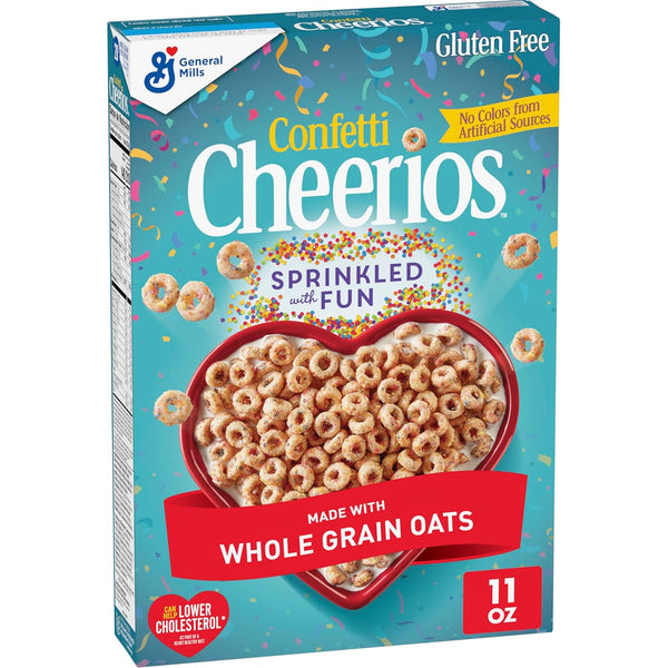Confetti Cheerios Breakfast Cereal, Gluten Free, Made with Whole Grain Oats, 11