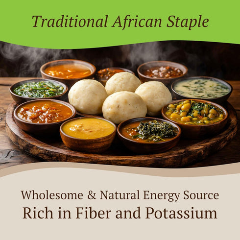 Ghana Heritage Plantain Fufu Flour - Versatile Fufu Mix for Traditional Swallow Maker Meals - African Fufu Powder