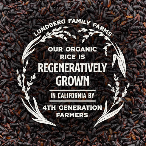 6-Pack 16 Oz Lundberg Black Pearl Rice, Regenerative Organic Certified, Full-Bodied Black Rice, Responsibly Grown
