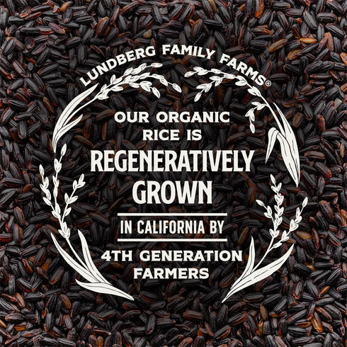 16 Oz Lundberg Black Pearl Rice, Regenerative Organic Certified Full-Bodied Black Rice, Responsibly Grown