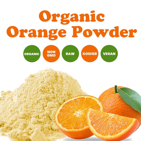 2.5 Food to Live Organic Orange Juice Powder, Pounds Non-GMO, Made from Raw Dried Citrus Fruit, Unsulfured, Vegan