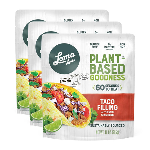 Loma Linda - Plant-Based Complete Meal Solution Packets (Taco Filling (10 oz.),