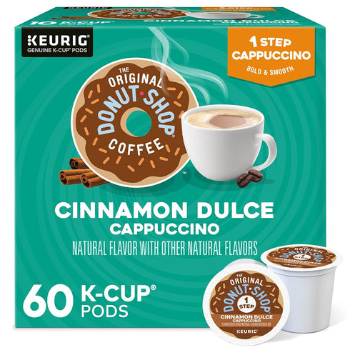 The Original Donut Shop One-Step Cinnamon Dulce Cappuccino, Keurig Single-Serve K-Cup Pods,