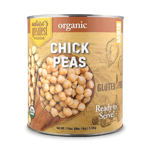 Nature's Greatest Foods, Organic Chickpeas, Food Service Size, Ready to Serve, No.