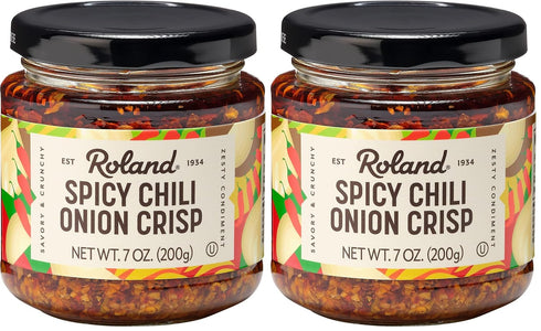 Roland Foods Spicy Chili Onion Crisp, 7 Ounce (Pack of 2)
