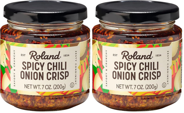 Roland Foods Spicy Chili Onion Crisp, 7 Ounce (Pack of 2)