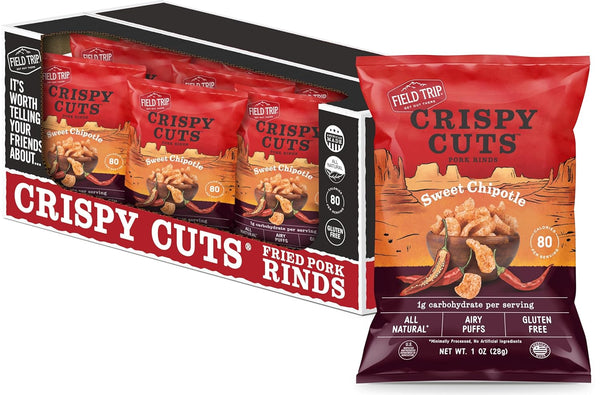Field Trip Keto Diet Friendly, Low Carb, Sweet Chipotle Pork Rinds, 1