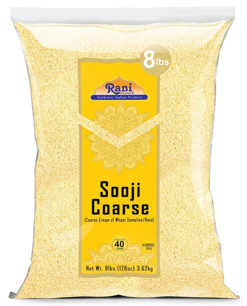 Rani Sooji Coarse (Farina, Suji, Rava, Rawa, Wheat Semolina) Flour 128oz (8lbs)