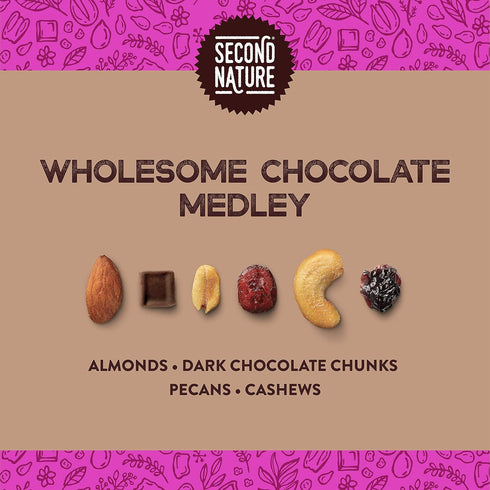 14 oz Second Nature Wholesome Medley Trail Mix - Healthy Nuts Snacks Blend - Resealable Pouch