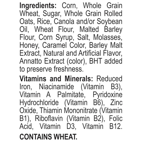 32 oz Honey Bunches of Oats Honey Roasted Breakfast Cereal Bag with Oats and Granola Clusters, Low Fat with Whole