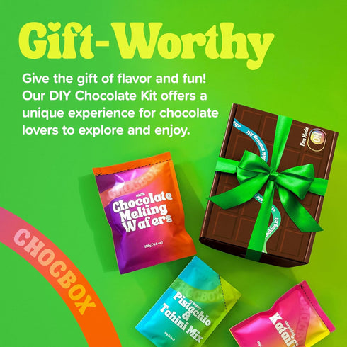 Chocbox Viral Dubai Milk Chocolate Bar Kit - Includes Chocolate Mold, Choc Wafers, Shredded Kataifi, Pistachio Cream