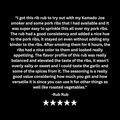 (10 oz) BBQ Rib Rub Seasoning All Natural Pork Rub for Ribs, Pulled Pork & Chops No MSG, Gluten Free Bold Smoky BBQ