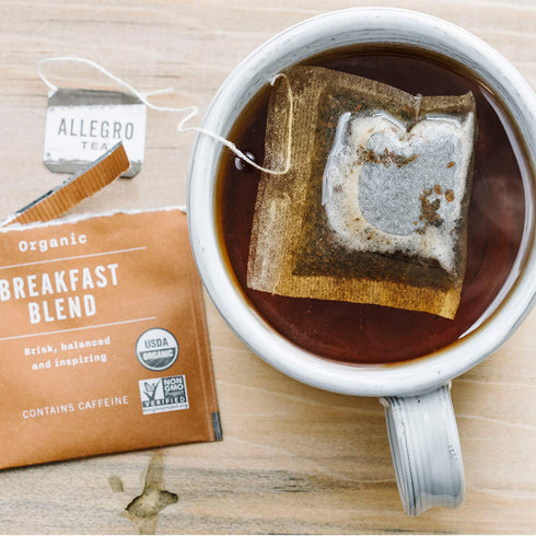 Allegro Coffee 20 Count Allegro Tea, Tea Bags, Organic Breakfast Blend
