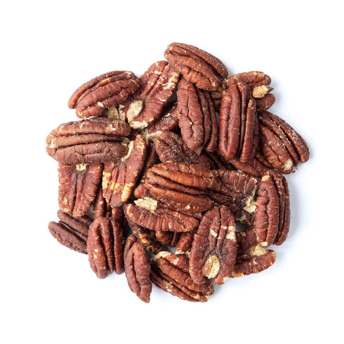 3 Food to Live Dry Roasted Pecan Halves with Himalayan Salt, Pounds Oven Roasted Lightly Salted Nuts, No Oil Added