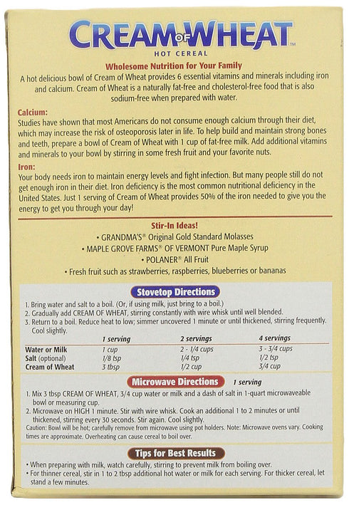Cream of Wheat 1 28 (Pack 4) , Original Stove Top, Minute, Ounce Boxes