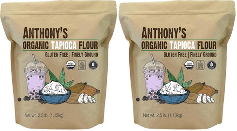 Anthony's Organic Tapioca Flour Starch, 2.5 lb, Gluten Free, Non GMO (Pack