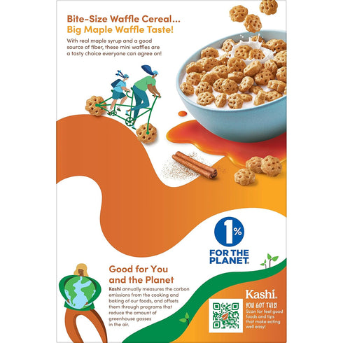 9.5oz (1 Kashi Breakfast Cereal, Vegan, Made with Whole Grains, Maple Waffle Bites, Box Box)