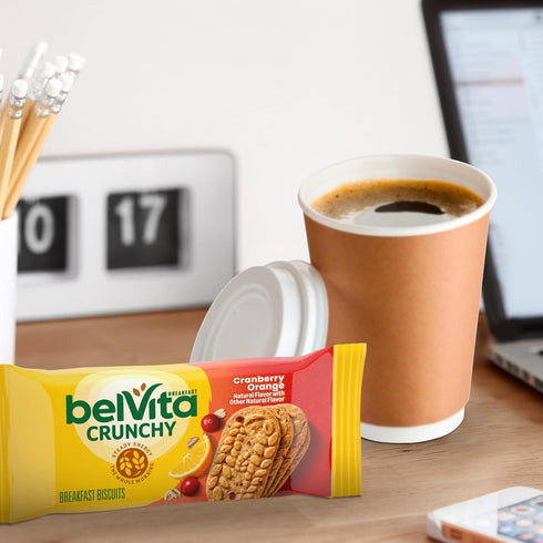 8 Packs (4 Pack) belVita Breakfast Bars Biscuits, Cranberry Orange, Biscuits Per