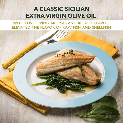 16.9 oz (500mL) 24 Frantoi Extra Virgin Olive Oil, fl Award-Winning Sicilian EVOO Made from Biancolilla, Nocellara del