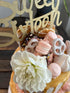 Sweet 16 Cake Topper, Happy 16th Birthday Cake Topper - Gold by Merry Expressions