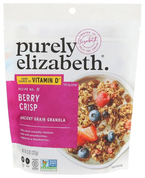 Purely Elizabeth, Berry Crisp, Ancient Grain Granola with Vitamin D, Gluten-Free (8oz