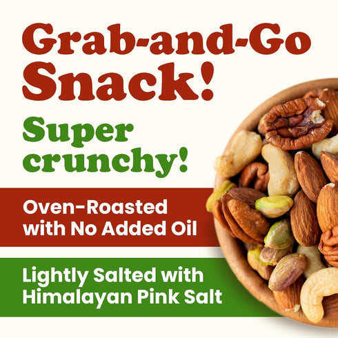 8 Food to Live Organic Four Nuts Mix, Ounces A Blend of Dry Roasted Pistachios, Almonds, Pecans, Cashews, and Almonds