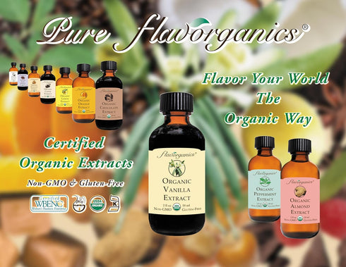 Flavorganics Organic Peppermint Extract, 2-Ounces Glass Bottles, Pack of 3