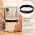 24 oz ABIOTO Sourdough Starter Kit, Includes Sourdough Starter Jar with Metallic Lid, Silicone Spatula, Feeding