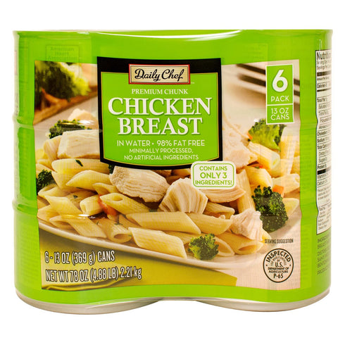 Daily Chef Premium Chunk Chicken Breast (13 oz., 6 ct.)