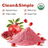 4oz (114g) Organic Pomegranate Powder, Pure Pomegranate Juice Powder, Non GMO, Gluten Free, Vegan Superfood