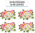 24 Count Count Global Sugar Art Tropical Frangipani Plumeria Edible Sugar Flower Blossoms, Wedding Cake & Cupcake