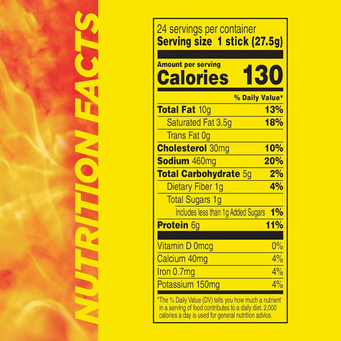 6g 0.97 oz. (24 Count) Slim Jim Giant Smoked Meat Sticks, Original Flavor, Protein Per Stick
