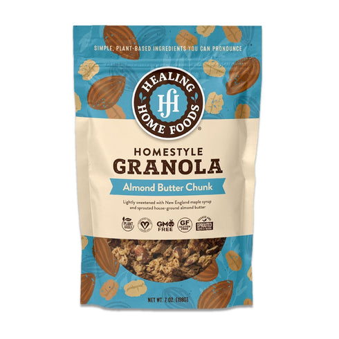 Healing Home Foods Almond Butter Chunk Protein Granola Cereal, Gluten Free, High Protein, Low Sugar