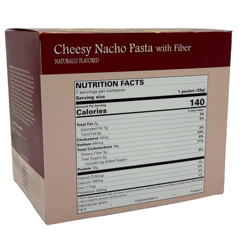 15g (3-Pack) BariatricPal Protein Entree (Aspartame Free) - Cheesy Nacho Pasta with Fiber