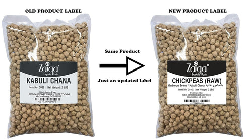Zaiqa Exquisite Taste 2 LBS 32 Hummus Packed Zaiqa Raw Chickpeas, or Ounce | Dried Chickpeas for Chickpea Flour, Choice