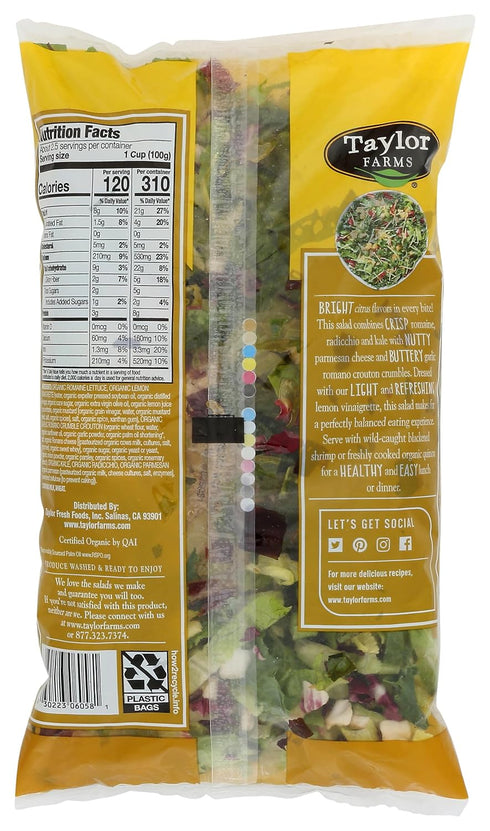 Taylor Farms 8.8 , Organic Lemon Parmesan Chopped Kit, Ounce