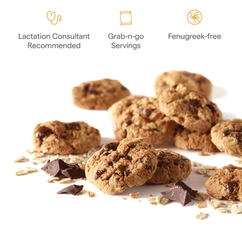 10 Munchkin Milkmakers Lactation Cookie Bites, Oatmeal Chocolate Chip, Ct
