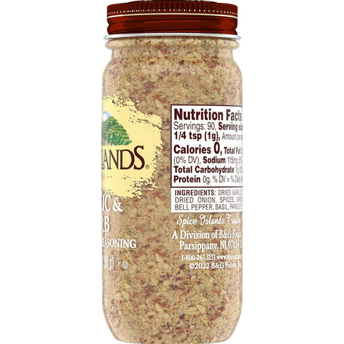 Spice Islands Garlic & Herb All-Purpose Seasoning Blends, 3.2 Ounce