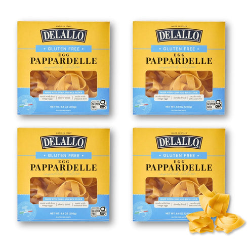 DeLallo Gluten-Free Pappardelle Pasta Nests, Made with Corn and Rice Flour and