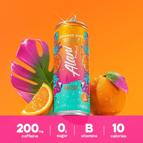(Pack 12) Alani Nu Orange Kiss Sugar Free Energy Drink
