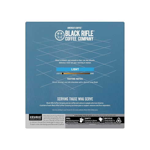 32 Count, 1.0 2.0 Black Rifle Coffee Company Silencer Smooth, Light Roast K Cups - Single Serve K Cups Coffee Pods