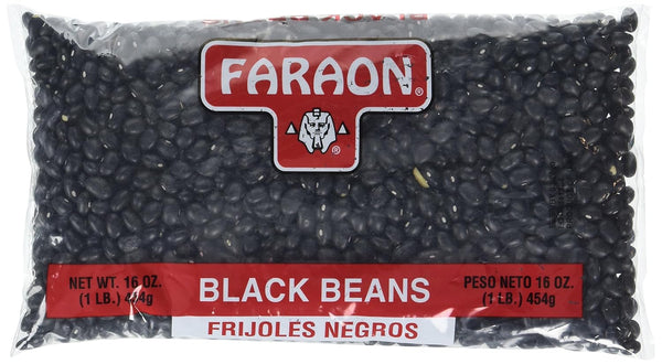 FARAON Black Beans, 1 Pound (Pack of 12)