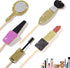 Spa Makeup Cupcake Toppers Decoration Supplies, 24Pcs Gold Glitter for Bridal Shower, Bachelorette, and 18th Birthday