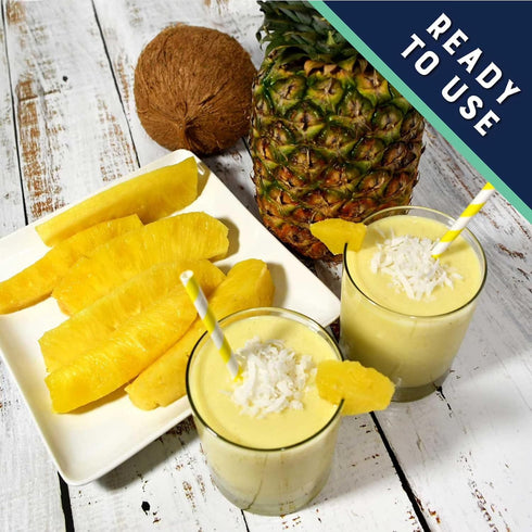 2 Pack 42 oz Packed Pineapple Spears in Coconut Water Jar, Ready-to-Eat Fruit Spears in Light Coconut Water, Fresh