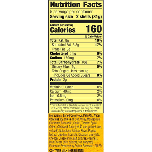 10 5.4 oz (Pack 6) Old El Paso Stand 'N Stuff Bold Nacho Cheese Flavored Taco Shells, Gluten Free, Ct