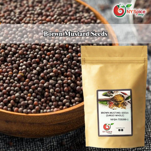 5 (lbs.) Brown Mustard Seeds (Sarso Whole) - Whole Mustard Seeds - Mustard Seed - Mustard Seeds for Cooking - Whole