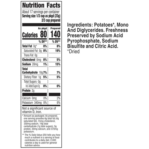13.75 oz (Pack 6) Betty Crocker Gluten Free Potato Buds Potatoes