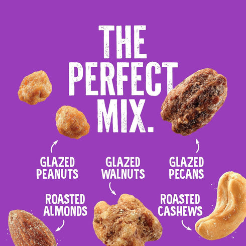 (1-Pack), 5.5oz Emerald Nuts Salty Sweet Mixed Nuts Features Kettle Glazed Peanuts, Almonds, Cashews, Kettle Glazed